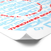 Hockey-Rink-Schriftenposter Poster (Ecke)