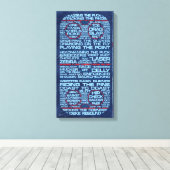 Hockey Rink Typografie Canvas Print Leinwanddruck (Insitu (Holzboden))