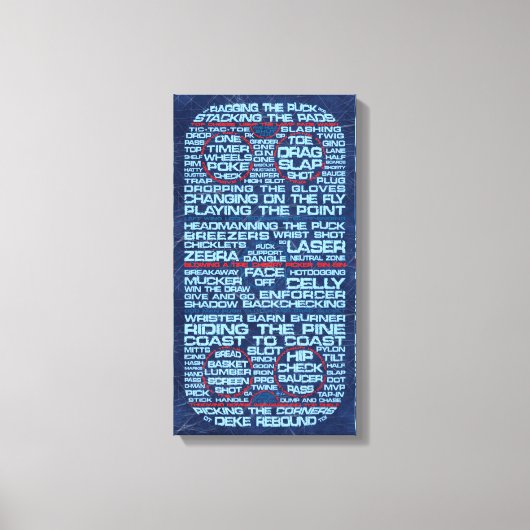Hockey Rink Typografie Canvas Print Leinwanddruck (Vorderseite)