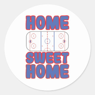 Hockey Rink Zuhause Sweet Zuhause Runder Aufkleber