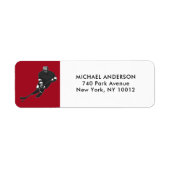 Hockey-Rückadressen-Etiketten (Vorne)