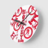 Hockey Runde Wanduhr (Winkel)