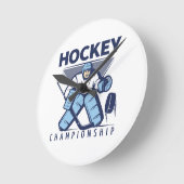 Hockey Runde Wanduhr (Winkel)