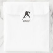 Hockey Runder Aufkleber (Tasche)
