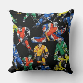 Hockey Saison Eishockey Muster Pillow Kissen