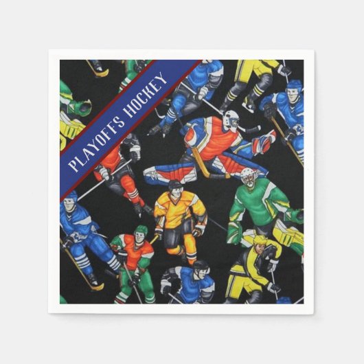 Hockey Saison Eishockey Napkins Serviette (Vorderseite)