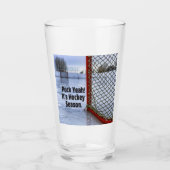 Hockey Saison Ice Cold Funny Spaß Puck Glas (Vorderseite)