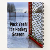 Hockey Saison Ice Cold Funny Spaß Puck Notizblock (Rückseite)