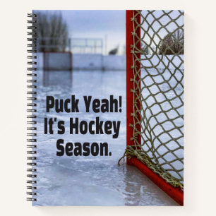 Hockey Saison Ice Cold Funny Spaß Puck Notizblock