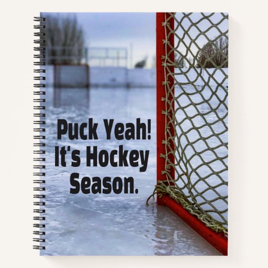 Hockey Saison Ice Cold Funny Spaß Puck Notizblock (Vorderseite)
