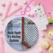 Hockey Saison Ice Cold Funny Spaß Puck Pappteller (Party)