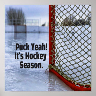Hockey Saison Ice Cold Funny Spaß Puck Poster