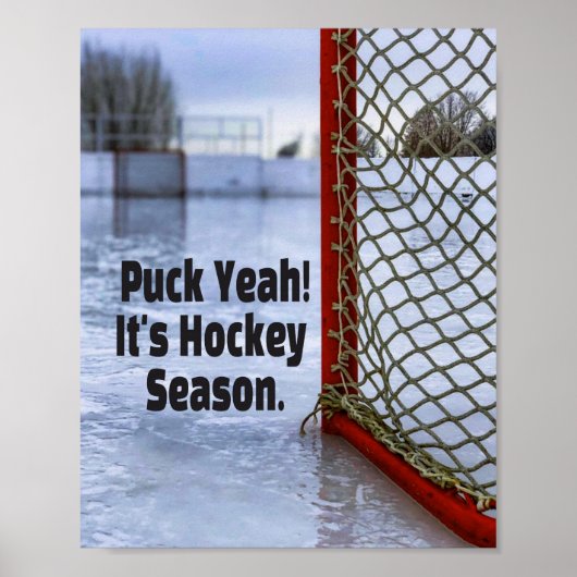 Hockey Saison Ice Cold Funny Spaß Puck Poster (Vorne)