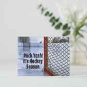 Hockey Saison Ice Cold Funny Spaß Puck Postkarte (Stehend Vorderseite)