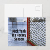 Hockey Saison Ice Cold Funny Spaß Puck Postkarte (Vorne/Hinten)