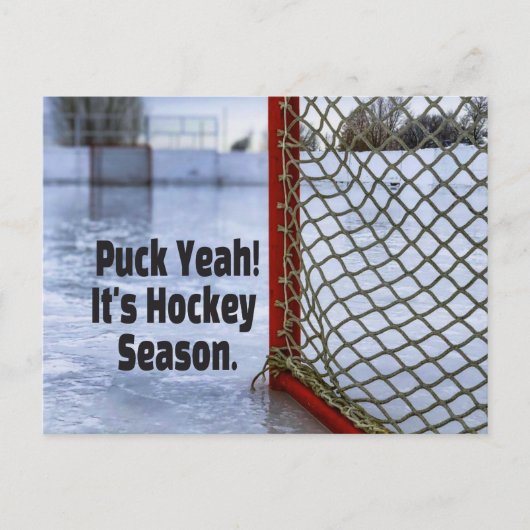 Hockey Saison Ice Cold Funny Spaß Puck Postkarte (Vorderseite)