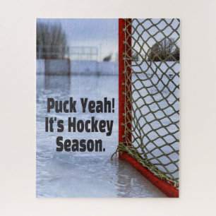 Hockey Saison Ice Cold Funny Spaß Puck Puzzle