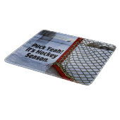 Hockey Saison Ice Cold Funny Spaß Puck Schneidebrett (Ecke)
