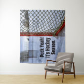 Hockey Saison Ice Cold Funny Spaß Puck Wandteppich (Beispiel)