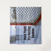 Hockey Saison Ice Cold Funny Spaß Puck Wandteppich (Vorderseite)