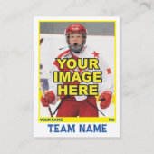 Hockey-Sammelkarte | Gelb Telefonnummerkarte (Vorderseite)