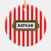 Hockey Santa Collectible Keramikornament (Hinten)