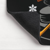 Hockey Santa Hat Snowman Xmas Funny Hockey Lover C Mousepad (Ecke)