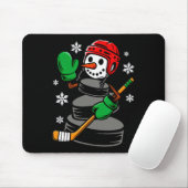 Hockey Santa Hat Snowman Xmas Funny Hockey Lover C Mousepad (Mit Mouse)