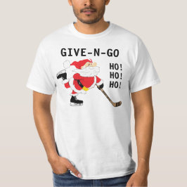 Hockey Santa Skaten Christmas Give N N Go T-Shirt