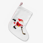 Hockey Santa Skaten Strumpf Kleiner Weihnachtsstrumpf (Vorderansicht (hängend))