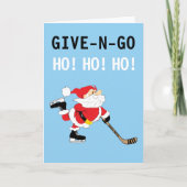 Hockey Santa Skaten Weihnachten Gib N Go Ho! Ho! (Vorderseite)