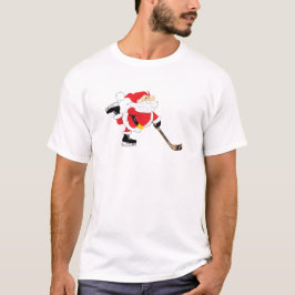 Hockey Santa Skaten Weihnachten T-Shirt