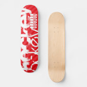 Hockey; Scarlet Red Strips Skateboard (Vorderseite)