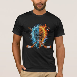 Hockey-Schädel: Grafik des Feuer- und Eis-Wächters T-Shirt