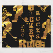 Hockey Schaumweinetikett (Einzelnes Label)