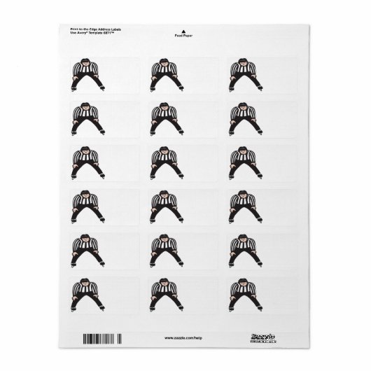 Hockey-Schiedsrichter Adressaufkleber (Vorne)