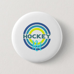 Hockey Schiedsrichter mit modernen Hockey Kreisen  Button