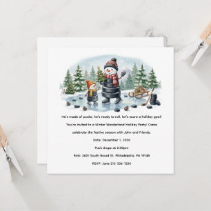 Hockey-Schneemann-Party-Thema Einladung