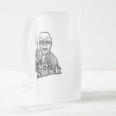Hockey Schtick Mattglas Bierglas (Vorderseite Links)