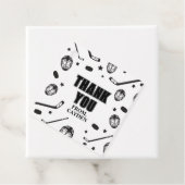 Hockey Schwarz und Weiß Geburtstag Danke Geschenkanhänger (Beispiel)