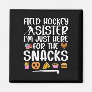 Hockey-Schwester Lustige Hockey-Spielerin Schweste Magnet