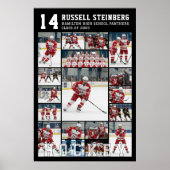 Hockey Senior Graduation 18 Photo Collage Poster (Vorne)