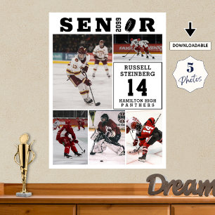 Hockey Senior Night 5 Foto-Collage Poster
