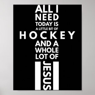 Hockey-Shirt - Hockey und jede Menge Jesus Poster