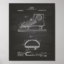 Hockey Shoe 1914 - Kunstkhalkboard