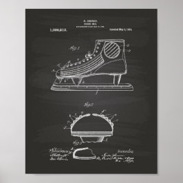 Hockey Shoe 1914 - Kunstkhalkboard Poster