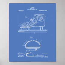 Hockey Shoe 1914 Patentart Blueprint