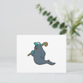 Hockey-Siegel mit Hockeystick Postkarte (Stehend Vorderseite)