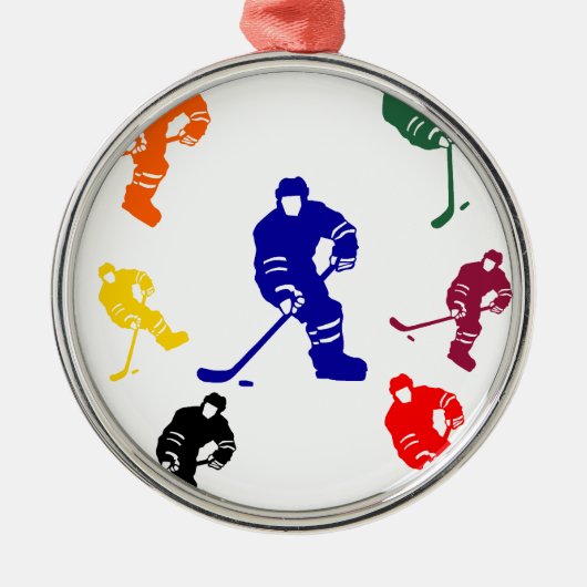 HOCKEY SILBERNES ORNAMENT (Vorne)