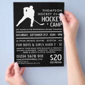 Hockey-Silhouette, Hockey-Camp-Werbung Flyer (Hand)